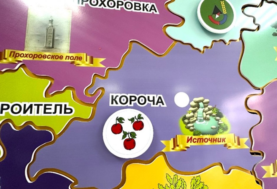 Карта Белгородской области с магнитами